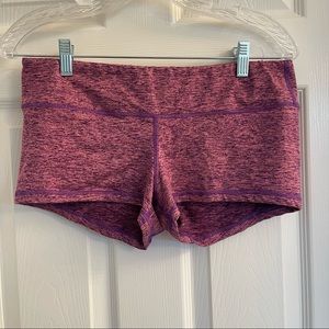 Purple Sunset Fleo Athletic Shorts, size L